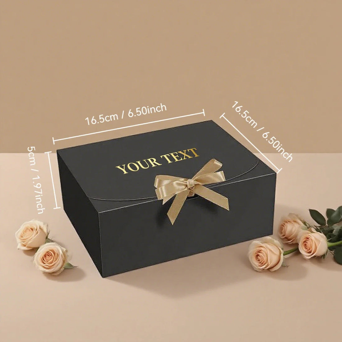 5PCS Customizable Wedding Favor Gift Boxes with gold stamping logo