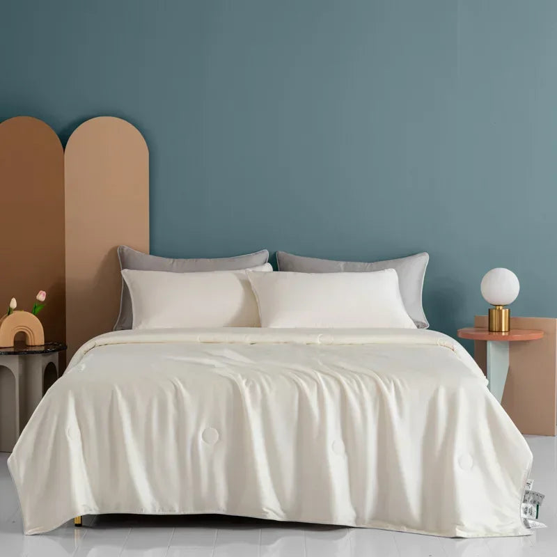 Air Condition Comforter for Summer Pure Color Ice Silk Cooling Blanket