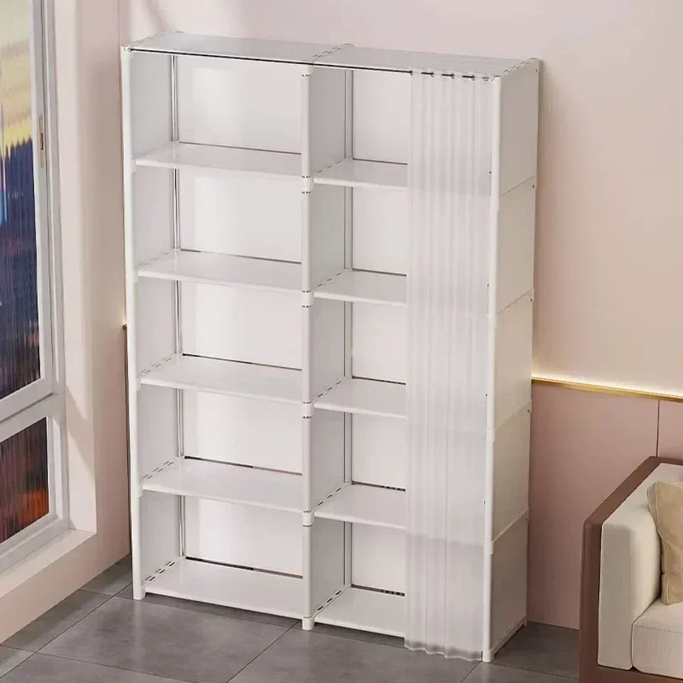 6/5 Layers Dustproof Wardrobe High Capacity Partition Bookshelf