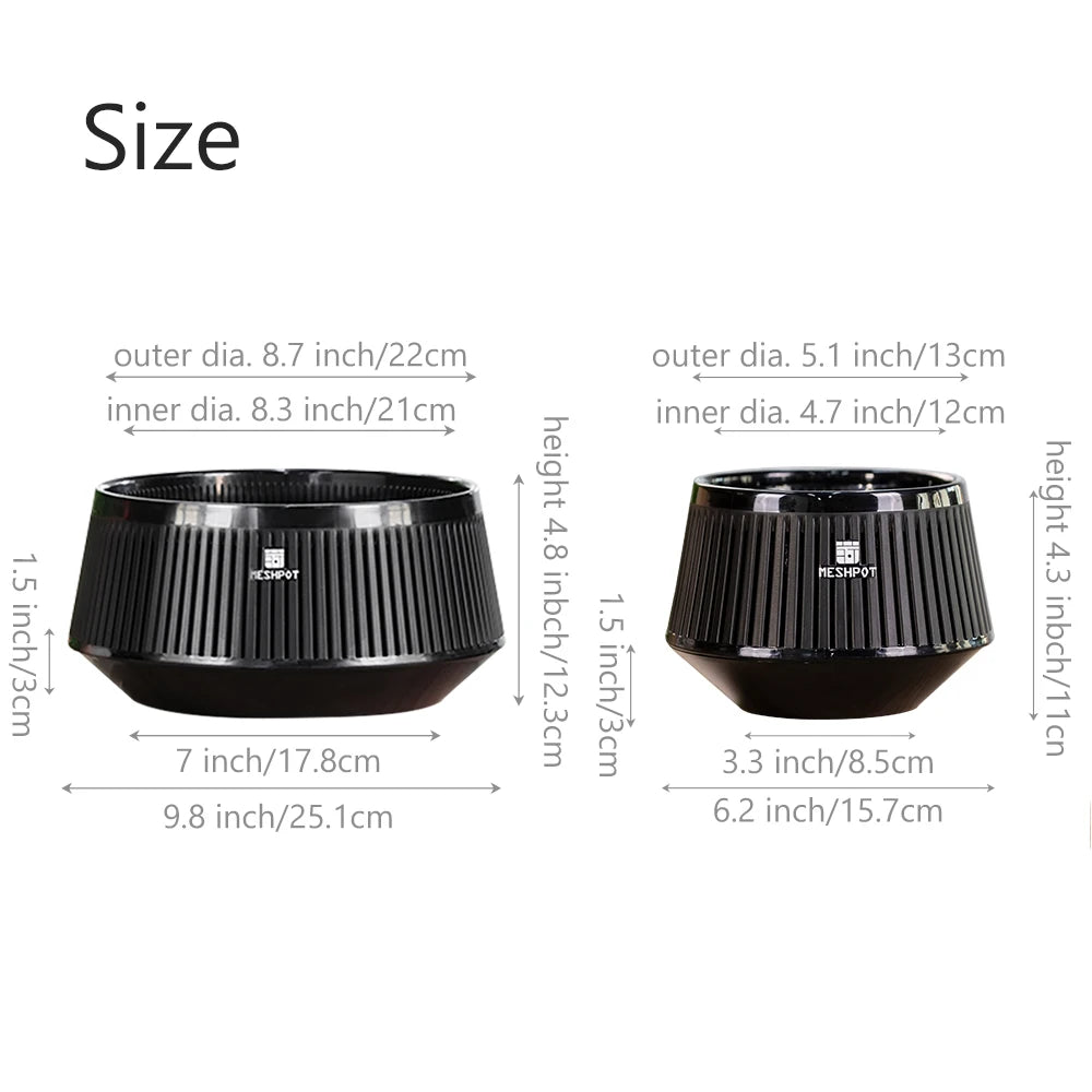 Meshpot Bonsai Pots with Drainage Tray and Excellent Airflow