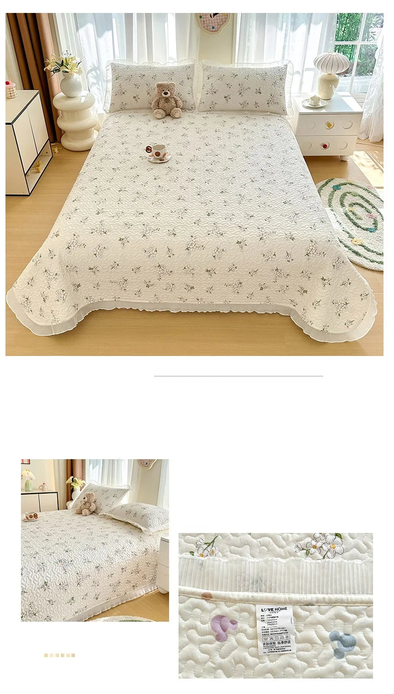 Thicken Bed Cover Floral Style Bedspread Home Bed Linen Double Bedspreads