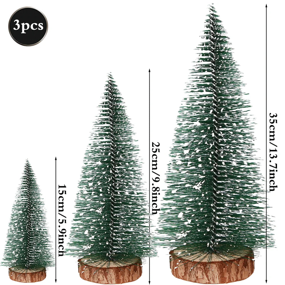 Mini Christmas Tree Bottle Brush Tree Artificial Green Christmas