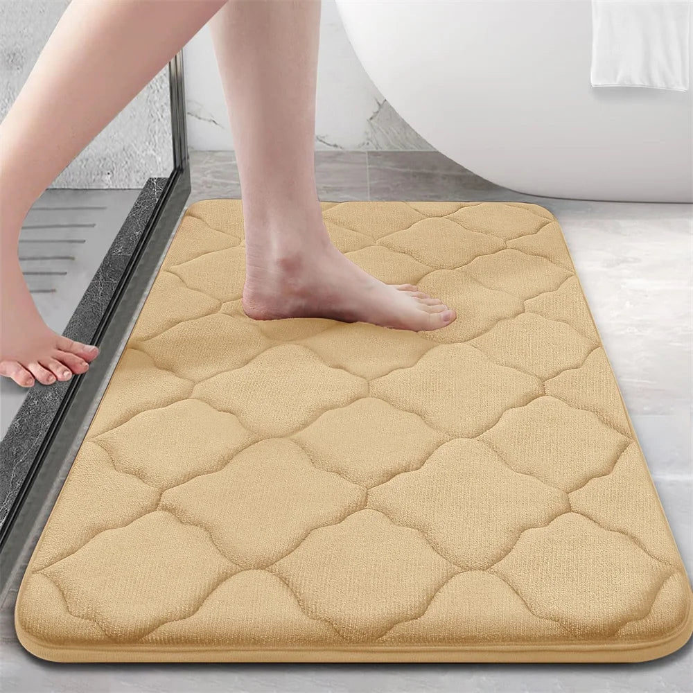 Homaxy Super Absorbent Bath Mat Memory Foam Carpet Non-Slip
