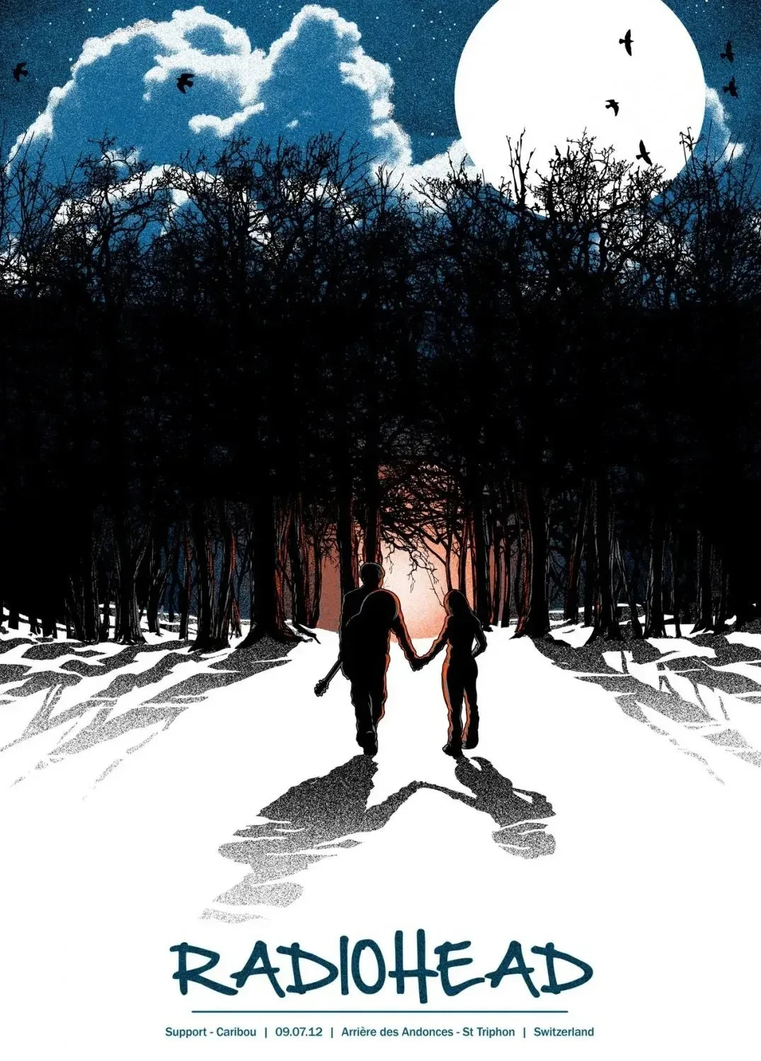 Scandinavian Classic Vintage Wall Art Rock Band Radiohead Music Canvas