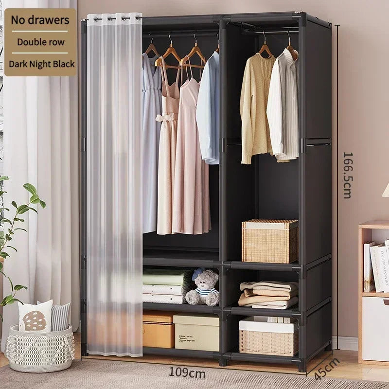 Wardrobe for HomeUse Bedroom Simple and LargeCapacityFabric Cabinet