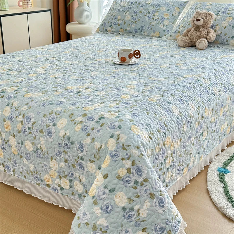 Thicken Bed Cover Floral Style Bedspread Home Bed Linen Double Bedspreads