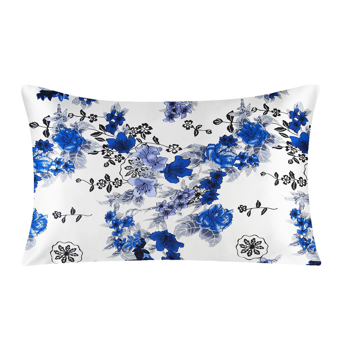 New 100% Nature Mulberry Floral Silk Pillowcase Zipper Pillow Case