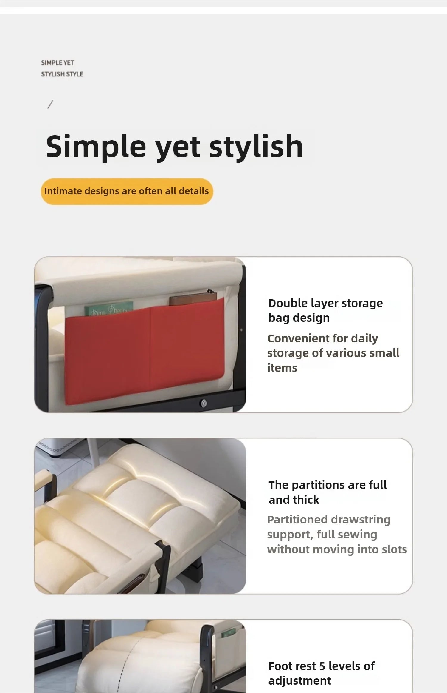 Reclining chair office lunch break folding chair