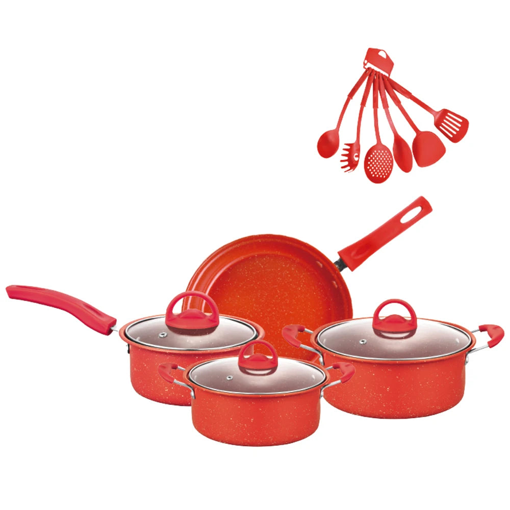 Non-Stick Pots And Pans Set 13-Piece Kitchen Utensil Set Kitchen Cookware