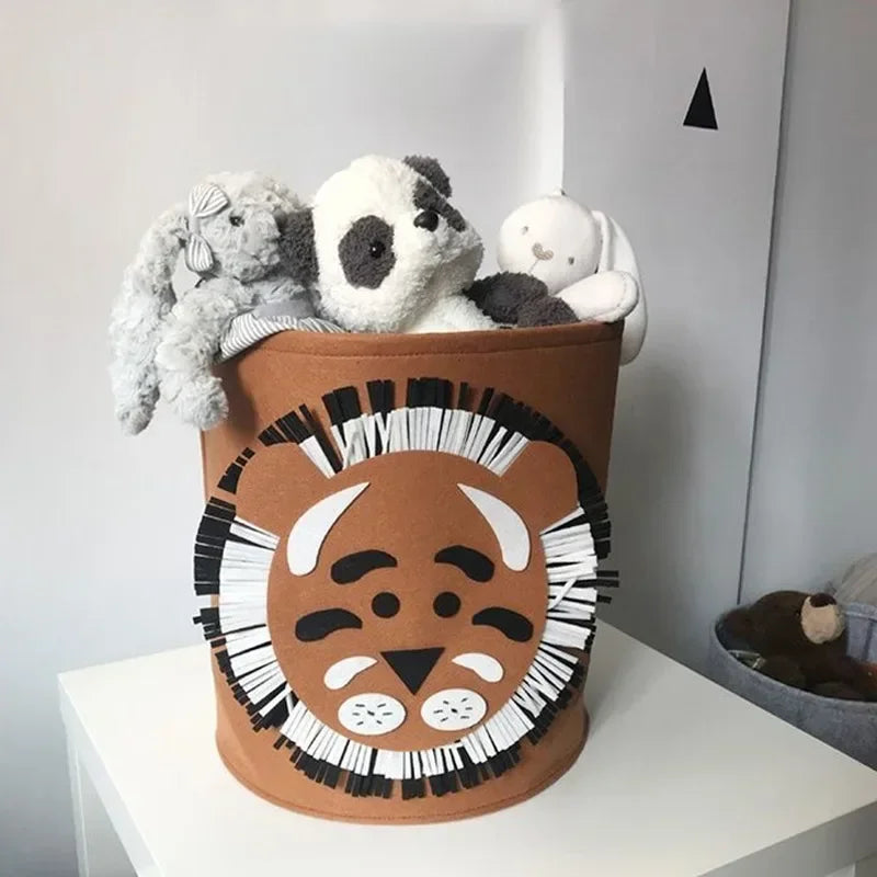 1/2/3/5PCS Baby Storage Basket Panda Dinosaur Cartoon