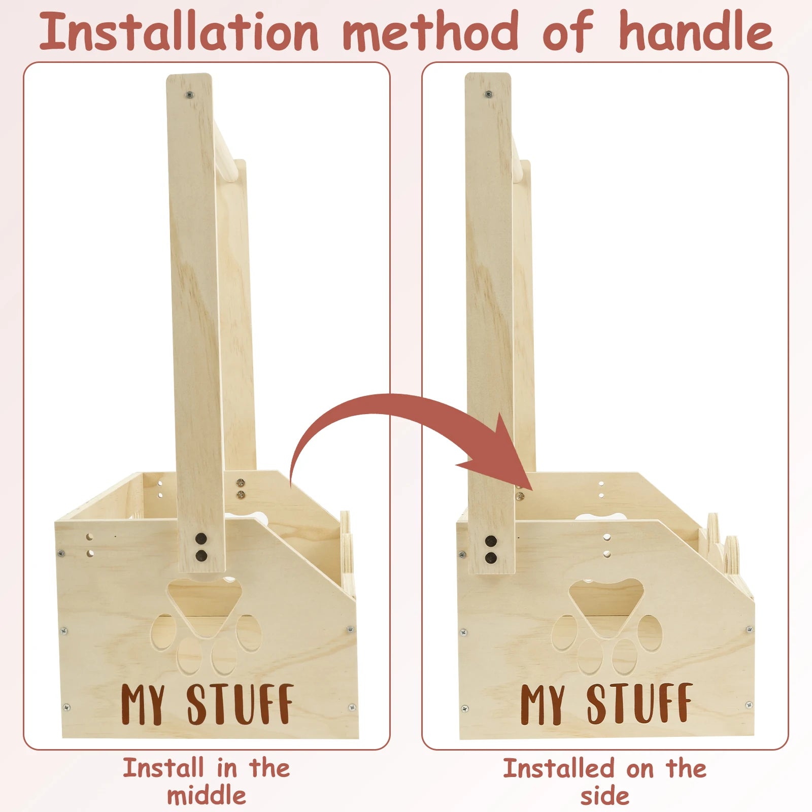 Wood Storage Crate Baby Shower Clothing Basket Toys