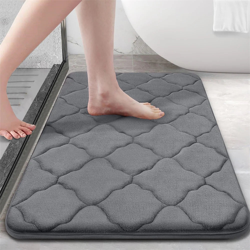 Homaxy Super Absorbent Bath Mat Memory Foam Carpet Non-Slip