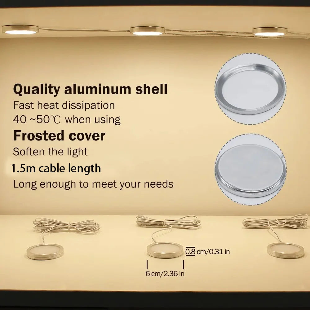 Tuya Zigbee 3.0 Smart LED Under Cabinet Lighting Dimmable Puck Lights Full