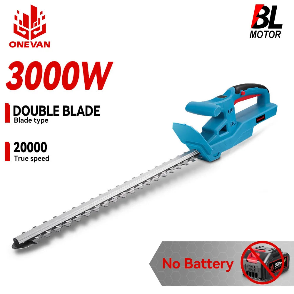 ONEVAN 3000W Cordless Electric Hedge Trimmer Handheld