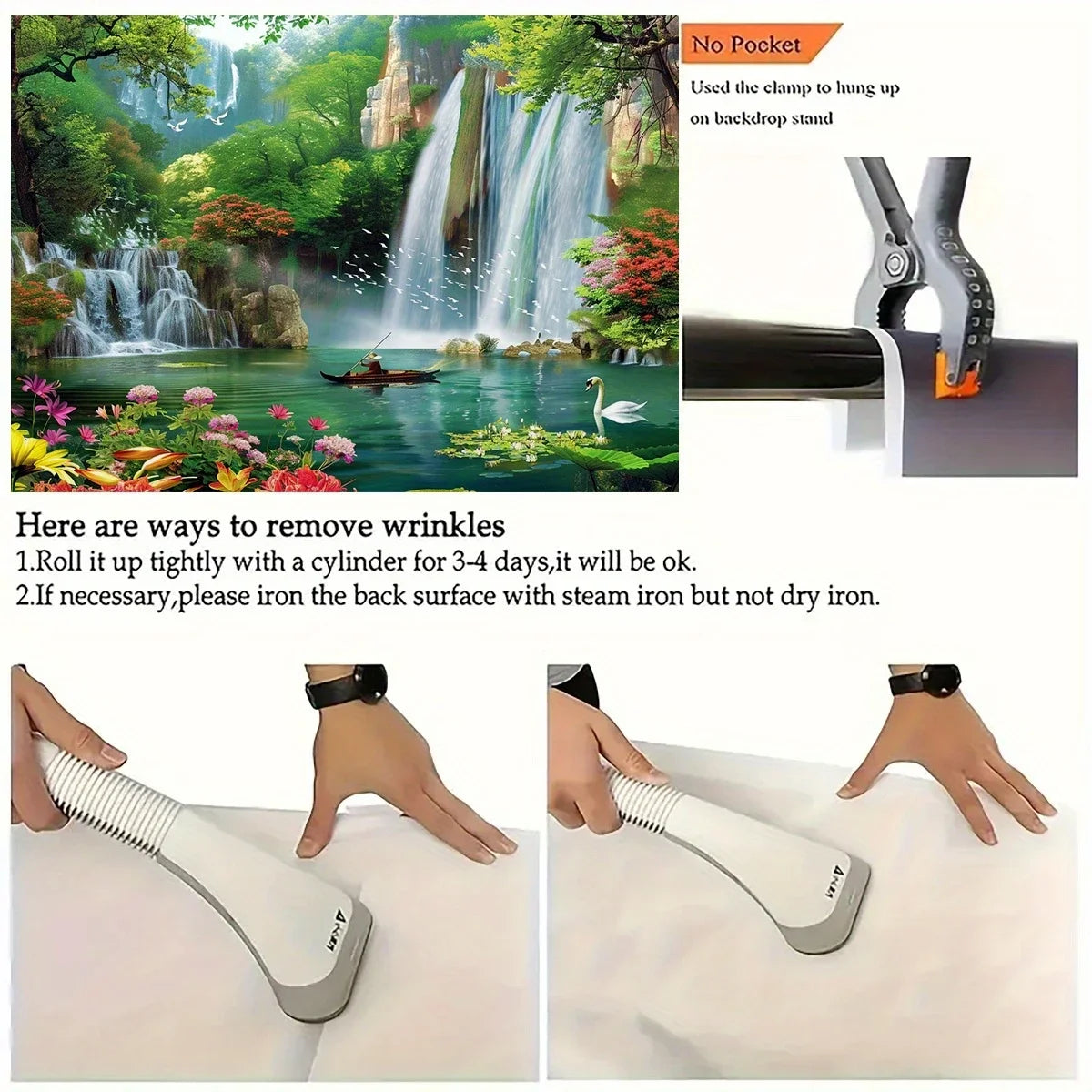 VIKAMA Christmas Tapestry Snowy Christmas Village Scene Living Room