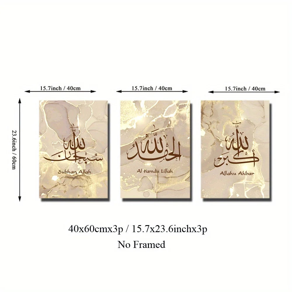 3pcs Canvas Poster, Religion Art