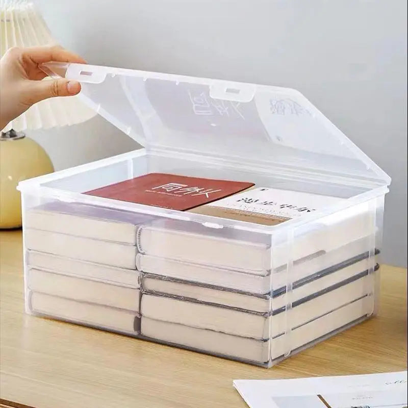 A4 Paper Desktop Storage Case Pencil Storage Box Large Capacity