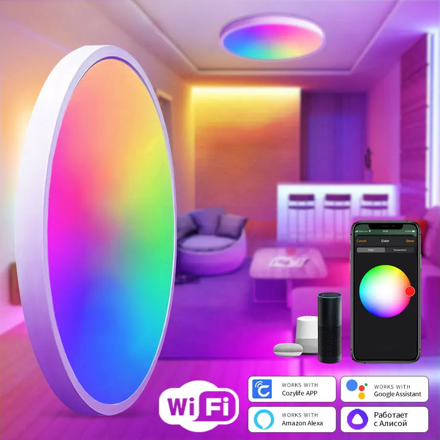Smart WiFi LED Ceiling Light 24W Cozylife APP Control Voice Control