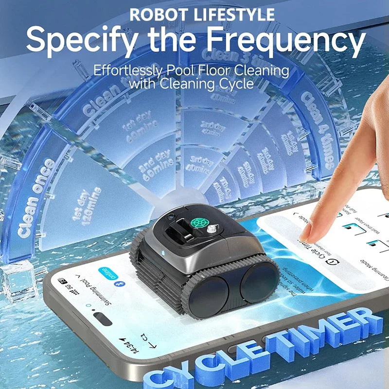 Wireless Robotic Swimming Pool Cleaner WYBOT C1 APP Control Clean Floor Wall
