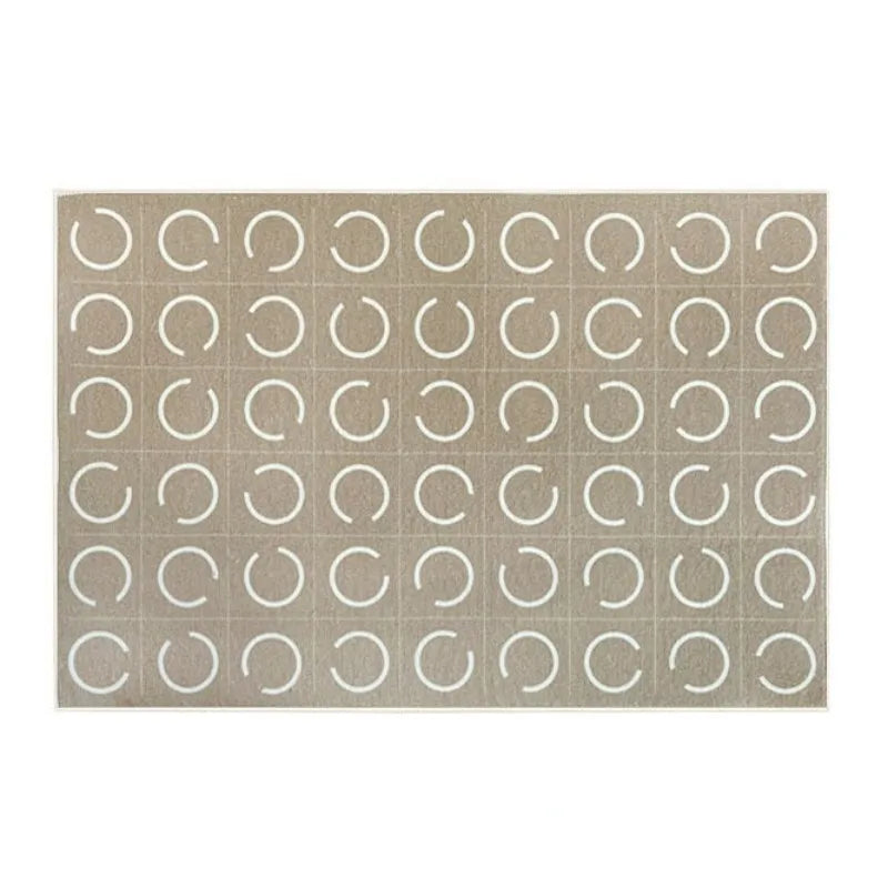 French Retro Rugs for Bedroom Checkerboard Living Room Decoration