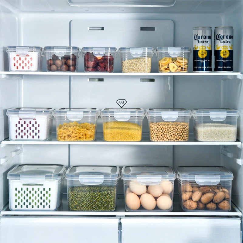 Fruit Cleaning Basket Fridge Food Storage