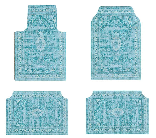 Set of Bohemian Style Floor Mat Universal Size Car Foot Mat