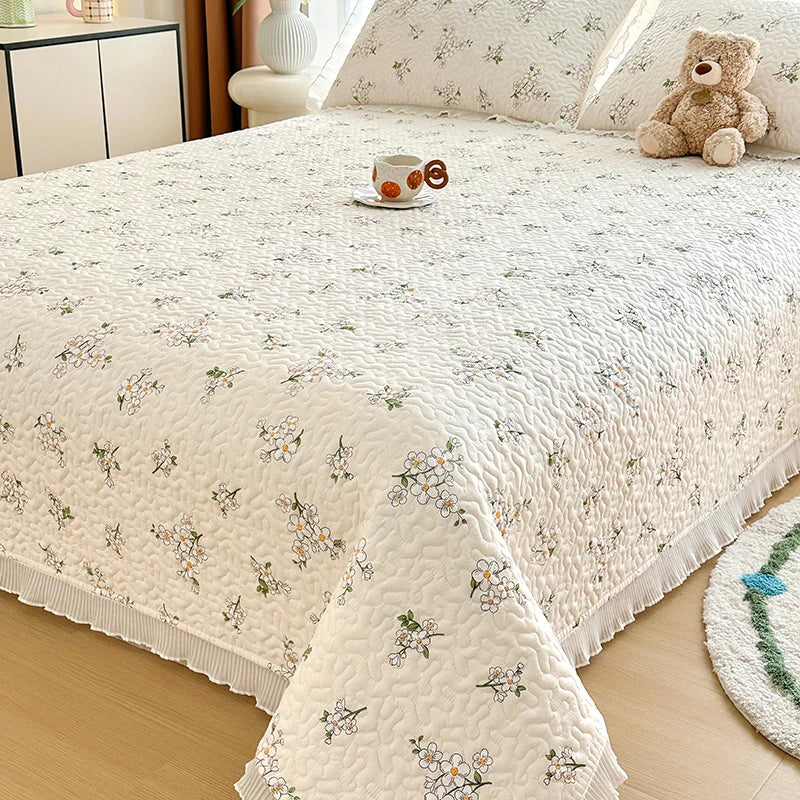 Thicken Bed Cover Floral Style Bedspread Home Bed Linen Double Bedspreads