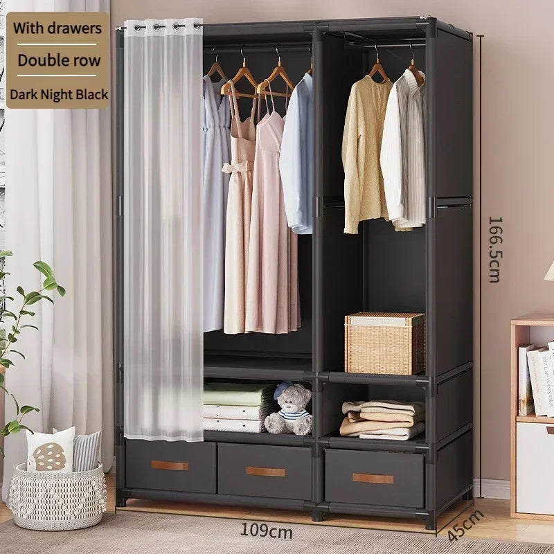 Wardrobe for HomeUse Bedroom Simple and LargeCapacityFabric Cabinet