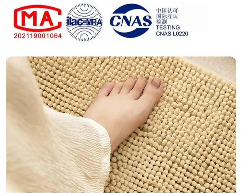 Chenille Bath Mats Encrypted Thickened Short Plush Strong