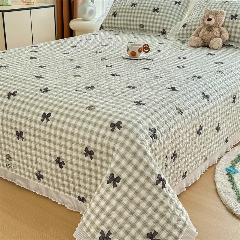 Thicken Bed Cover Floral Style Bedspread Home Bed Linen Double Bedspreads