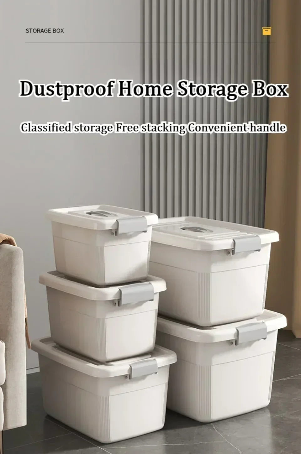 Dustproof Covered Storage Box Durable Large Plastic Storage Box