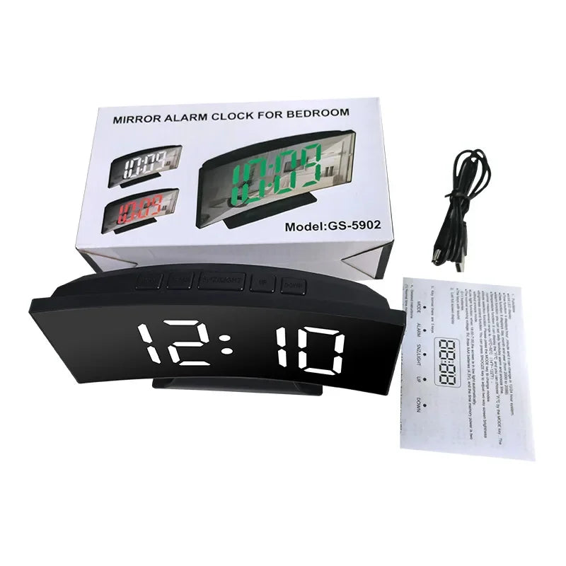 LED Digital Electronic Clock Backlight Large Number Alarm Clock