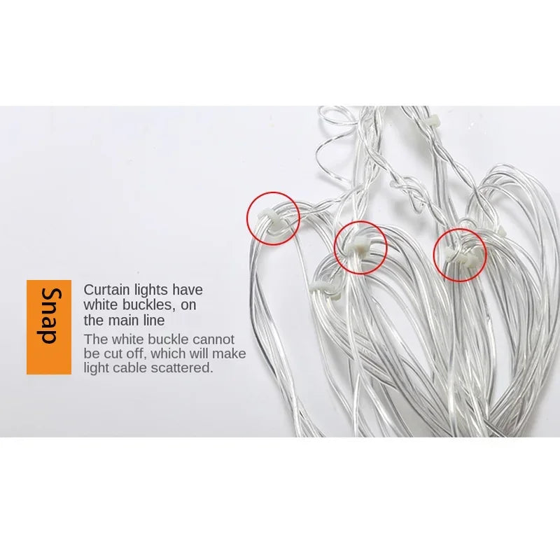 110V 220V Snowflakes  Curtain Garland