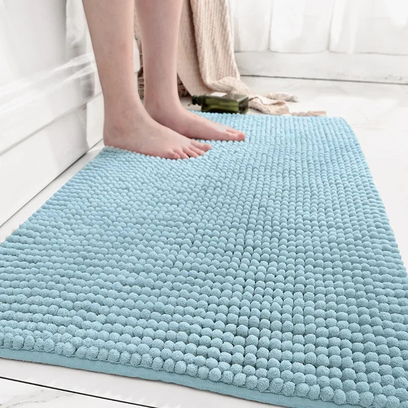 Chenille Bath Mats Encrypted Thickened Short Plush Strong