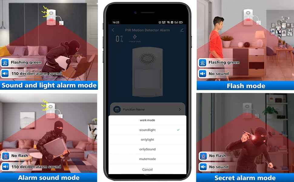 Tuya WiFi Home Burglar Sensor Infrared Alarm Motion Detector PIR Sensor