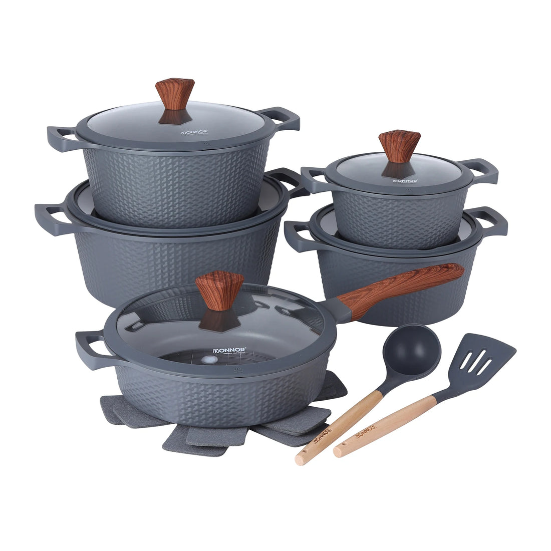 DONNOR Induction Cookware Set - Cookware Set with Lid
