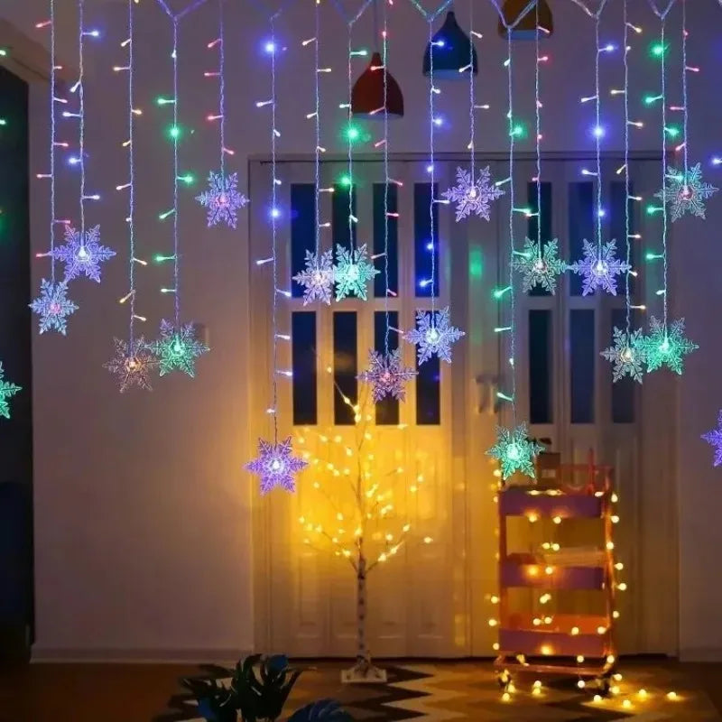 110V 220V Snowflakes  Curtain Garland
