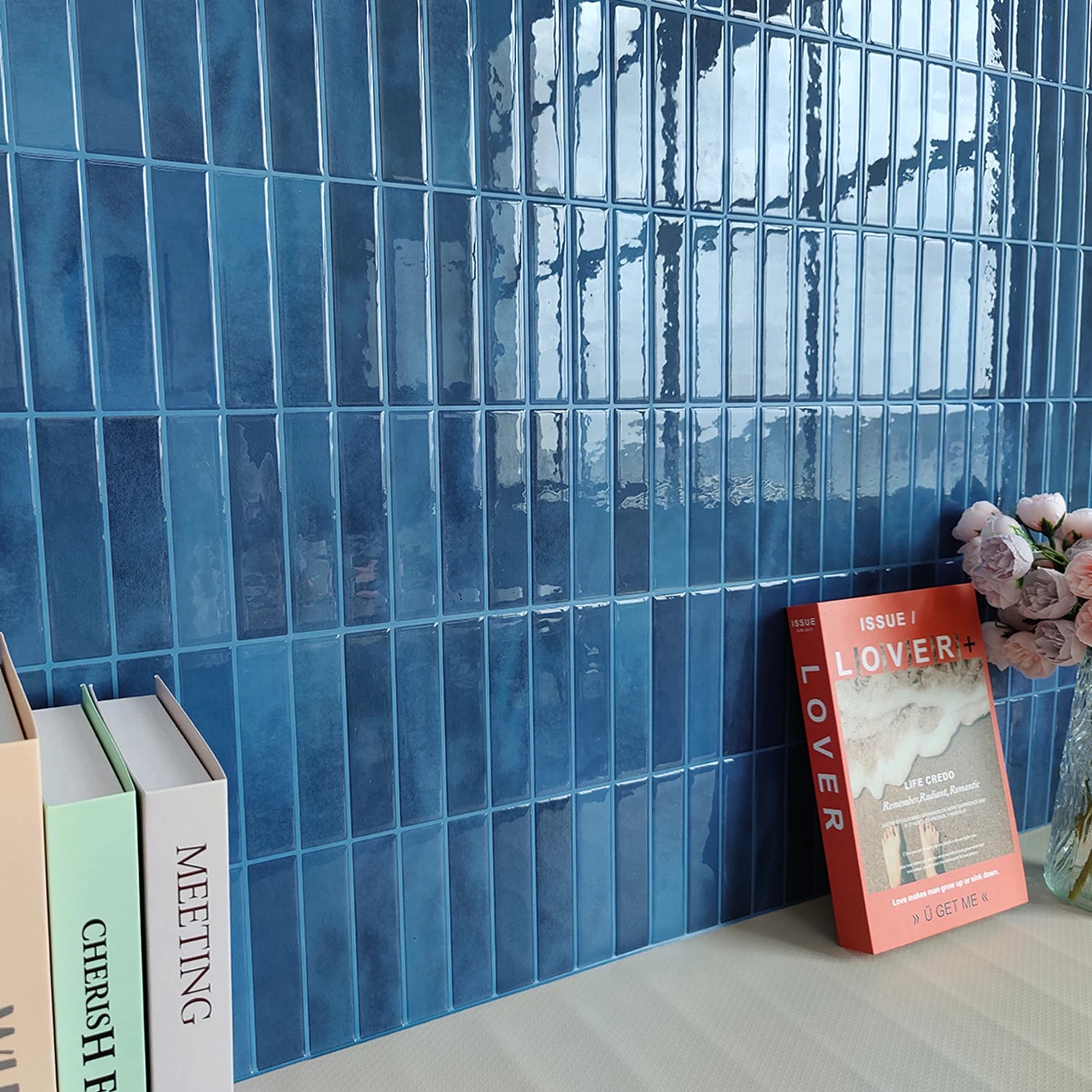 10 PCS Waterproof and Anti-oil Stick-On Tiles