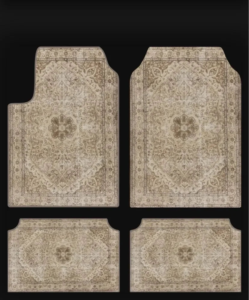 Set of Bohemian Style Floor Mat Universal Size Car Foot Mat
