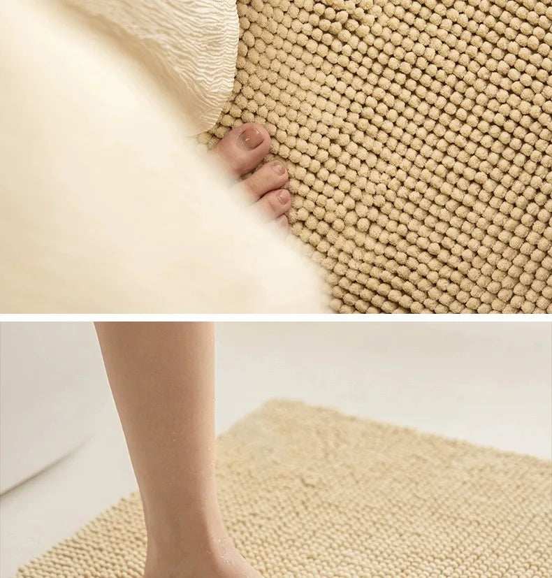 Chenille Bath Mats Encrypted Thickened Short Plush Strong