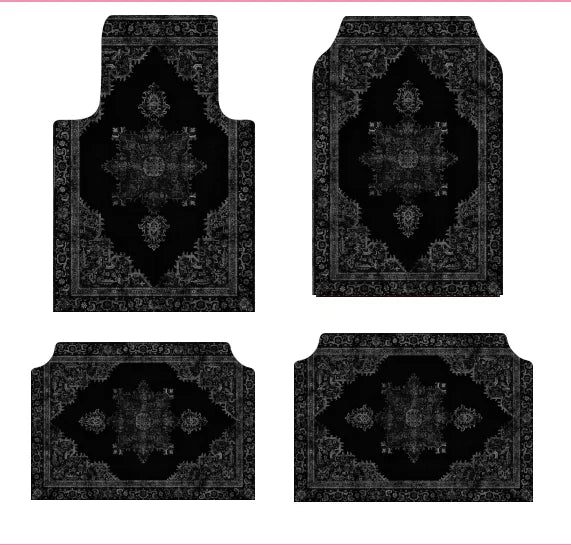 Set of Bohemian Style Floor Mat Universal Size Car Foot Mat