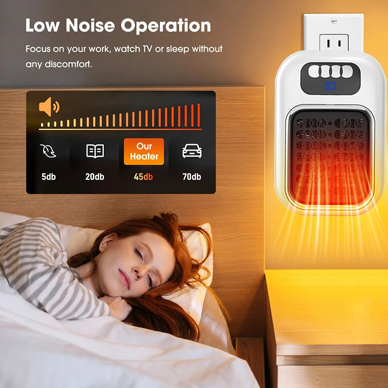 Xiaomi New Portable Heater Mini Electric Heater Plug in Wall Room Heater