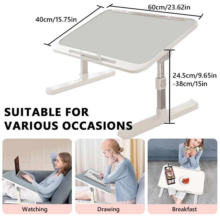 Laptop Desk Foldable Bed Table Adjustable Computer Desk