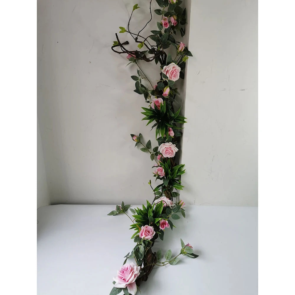 1.75 Meter Artificial Vine Green Leaf Simulation Rose Rattan Plant