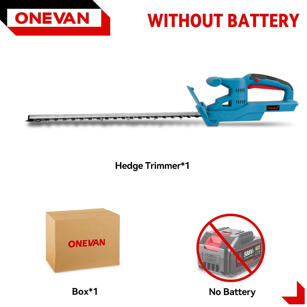 ONEVAN 3000W Cordless Electric Hedge Trimmer Handheld