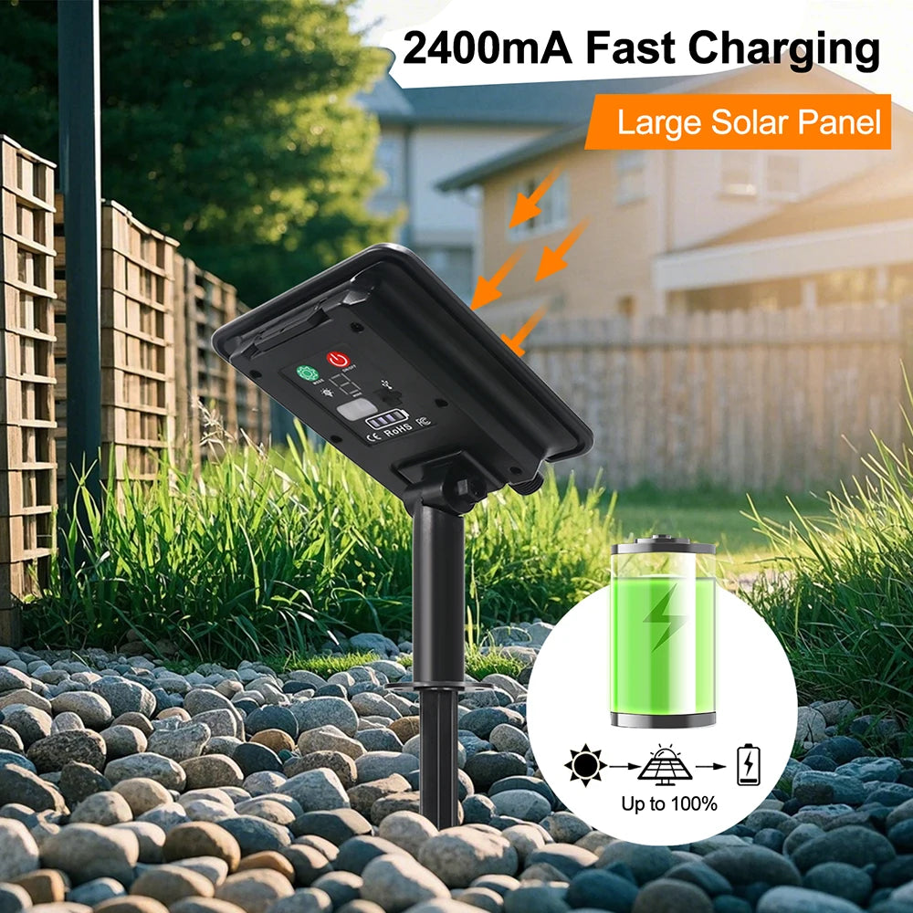 24V LED Neon Light Strip Solar Waterproof 8 Modes 320LEDs/m