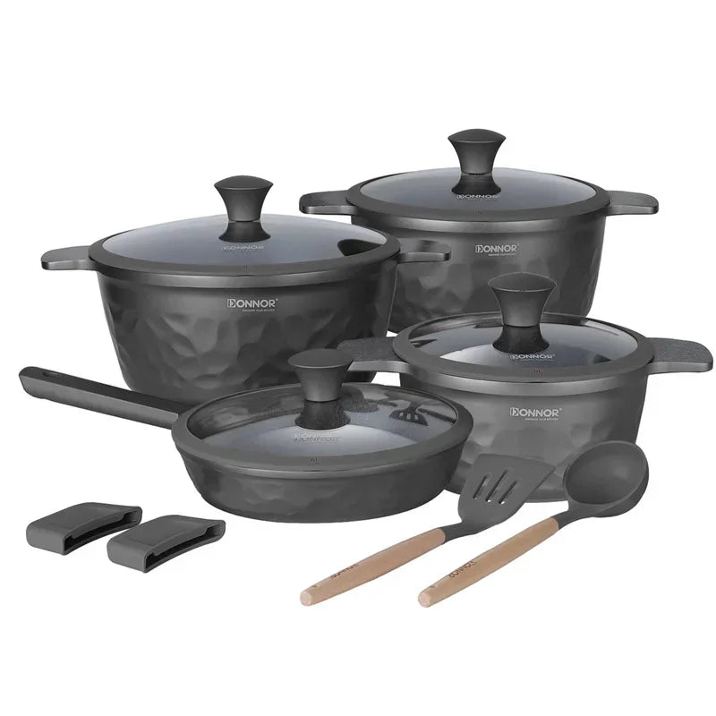 DONNOR Non-stick Pot 12/13/16pcs Cookware Set