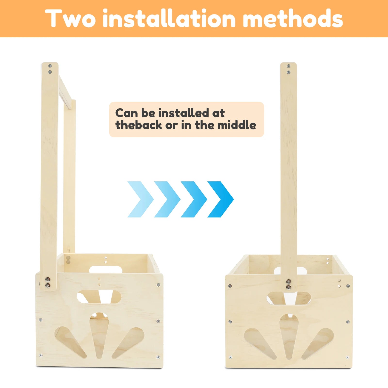 Wood Storage Crate Baby Toys Clothing Organizer Box