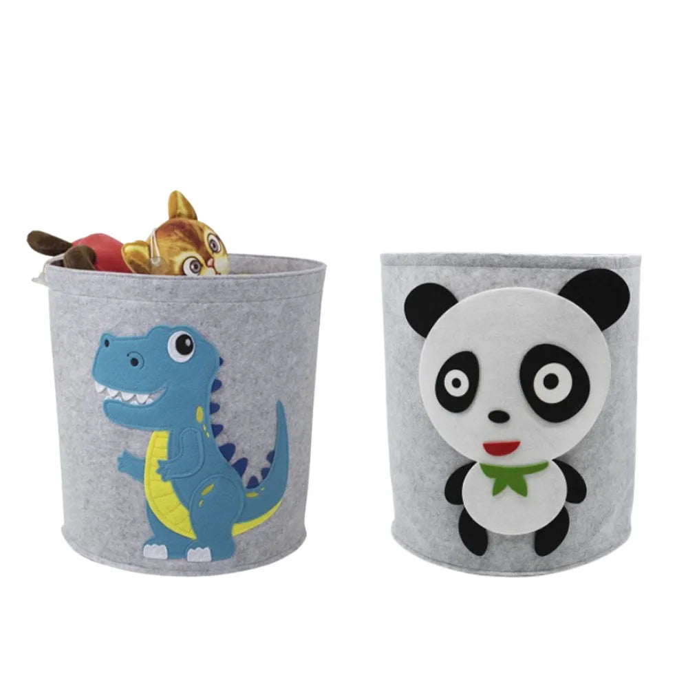 1/2/3/5PCS Baby Storage Basket Panda Dinosaur Cartoon