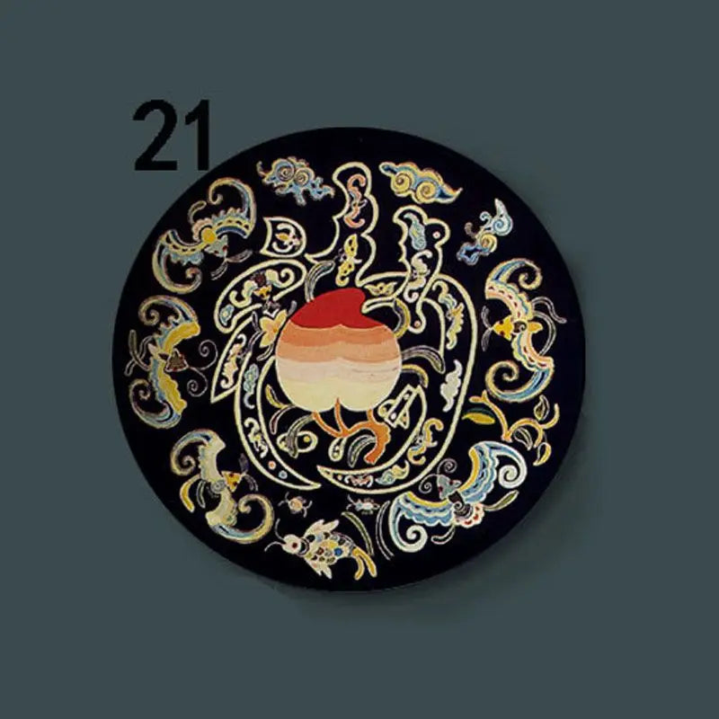 6-8inch Chinese Style Ceramic Plate with Dragon Phoenix